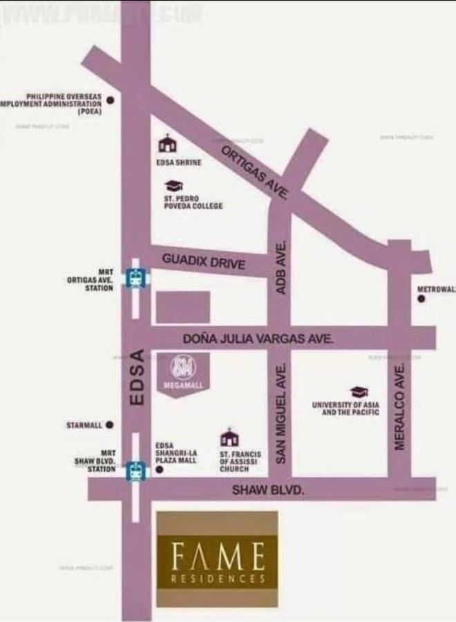 Penthouse Studio At Fame Residence 41St Floor, Shangrila-Megamall マニラ市 エクステリア 写真